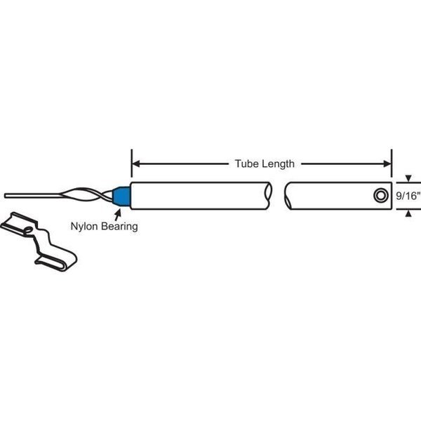 16in Clip On 5/8 Non Tilt Bal, Strybuc, Mfr#: 85M-16B-2